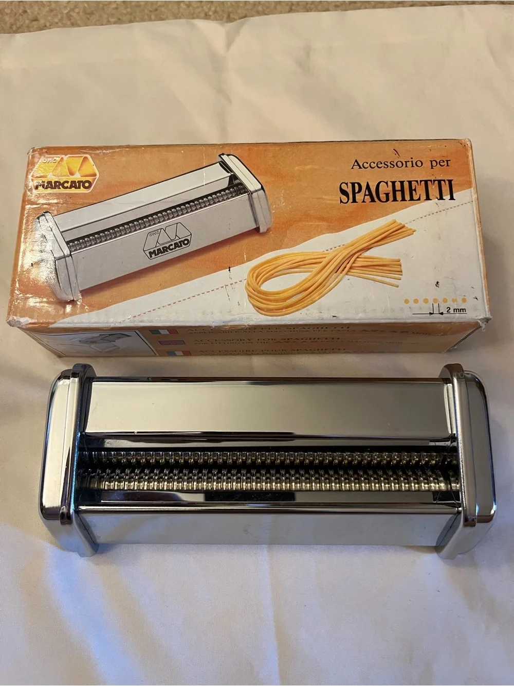 Marcato Spaghetti Pasta Cutter Attachment Accessorio Made in Italy